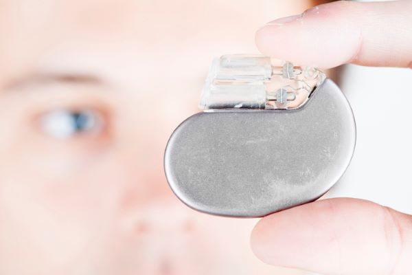docteur avec un pacemaker dans la main